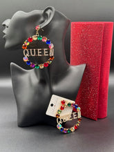 Queen's Radiance Rainbow Earrings
